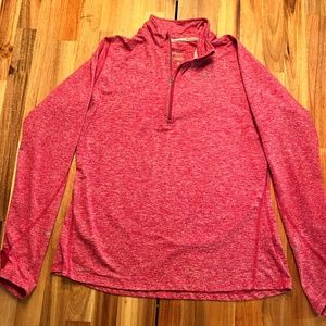 Nike Women's Quarter Zip Long Sleeve - Red (L)